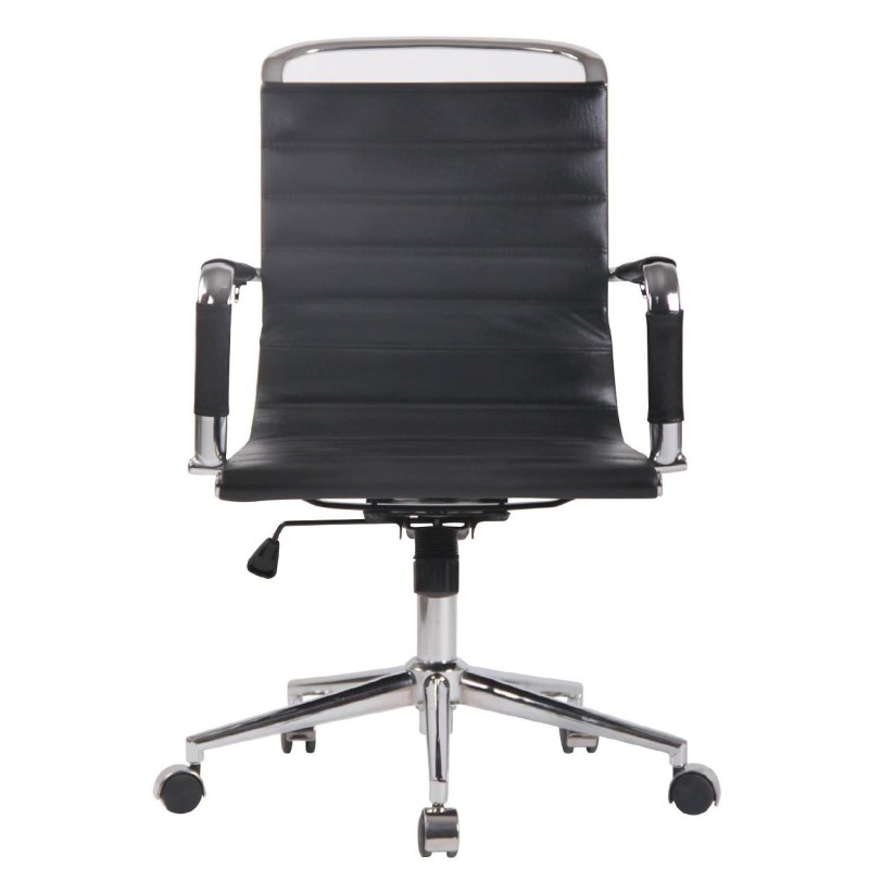 Silla de oficina ZURICH en Piel Natural color Negro