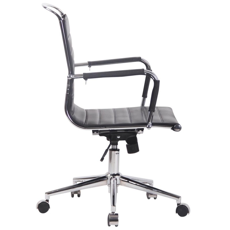 Silla de oficina ZURICH en Piel Natural color Negro