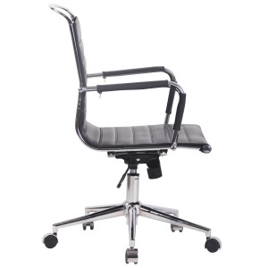 Silla de oficina ZURICH en Piel Natural color Negro