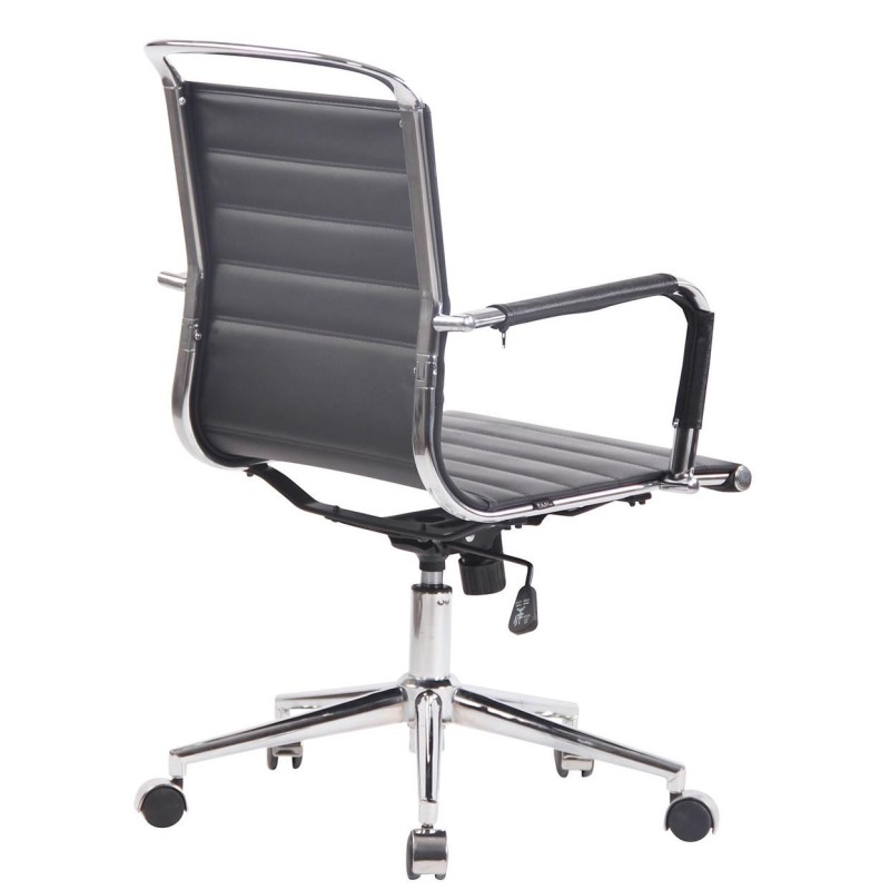 Silla de oficina ZURICH en Piel Natural color Negro