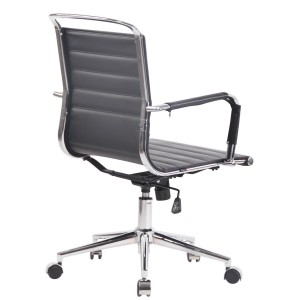 Silla de oficina ZURICH en Piel Natural color Negro