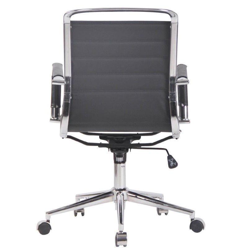 Silla de oficina ZURICH en Piel Natural color Negro