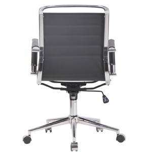 Silla de oficina ZURICH en Piel Natural color Negro