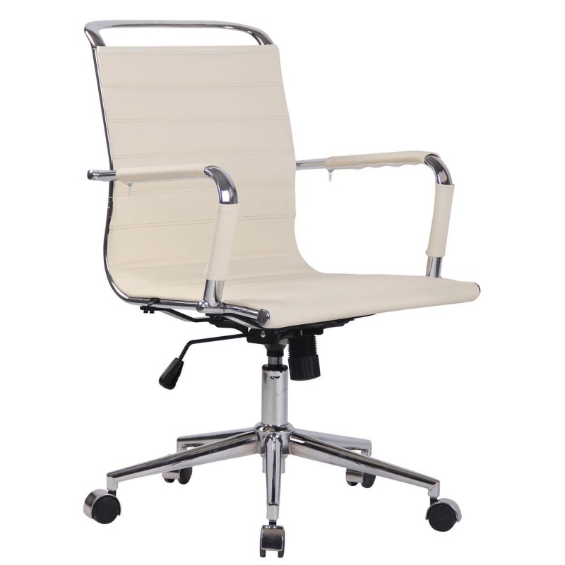 Silla de oficina ZURICH en Piel Natural color Negro