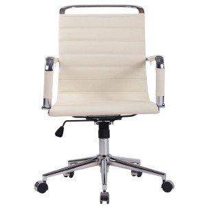 Silla de oficina ZURICH en Piel Natural color Negro