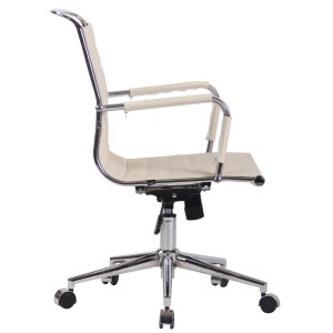 Silla de oficina ZURICH en Piel Natural color Negro