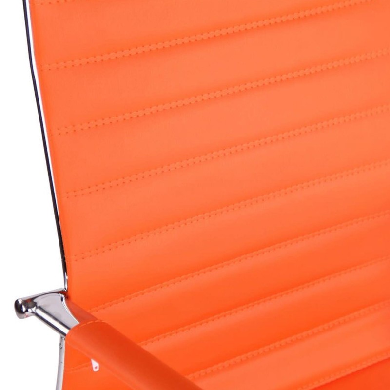 Silla de oficina ZURICH, Respaldo Alto, en Piel color Blanco