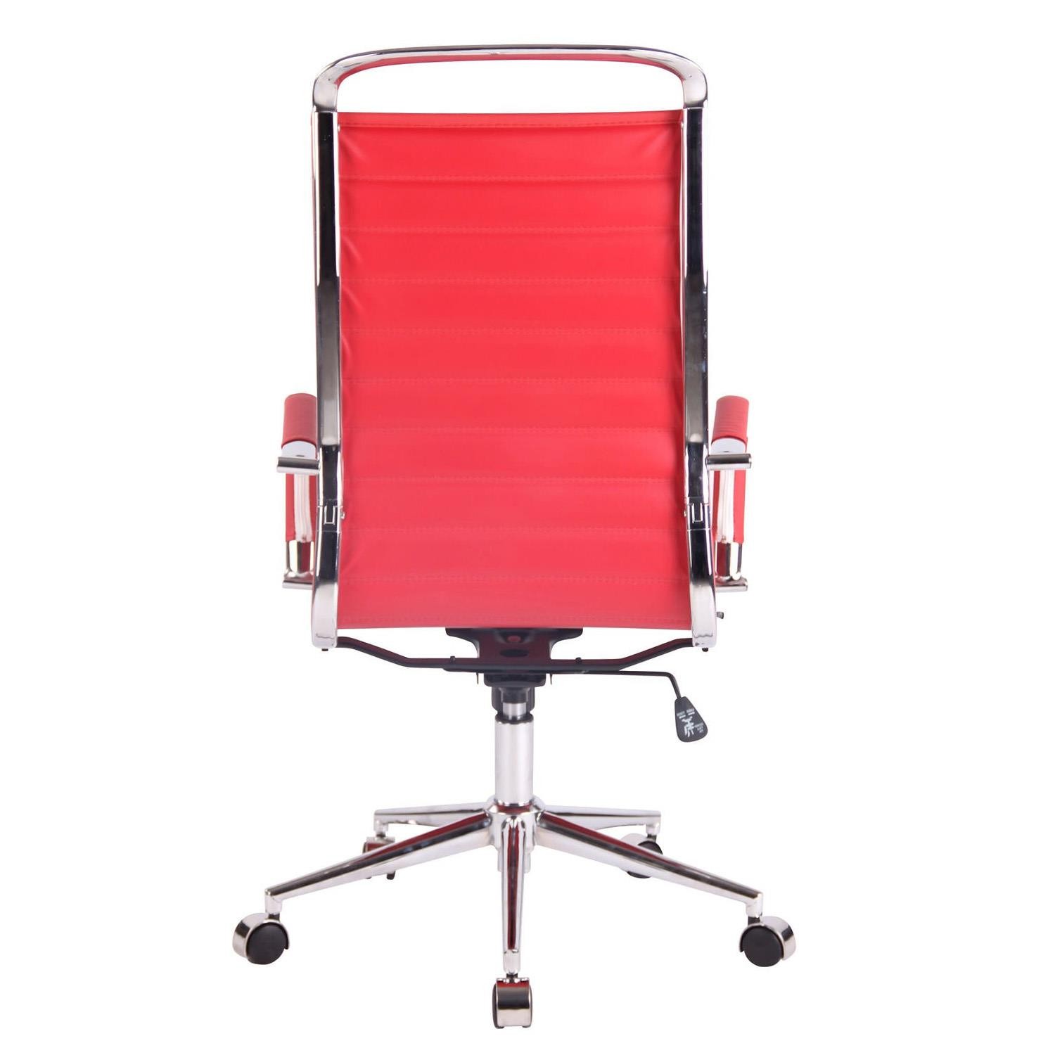 Silla de Oficina ZURICH, Respaldo Alto, Diseño Elegante, Estructura Metálica, en Piel color Blanco