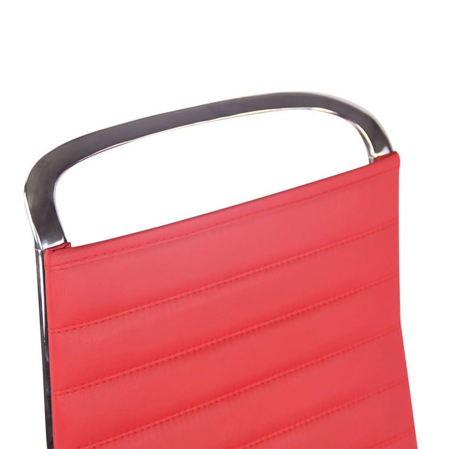Silla de Oficina ZURICH, Respaldo Alto, Diseño Elegante, Estructura Metálica, en Piel color Blanco
