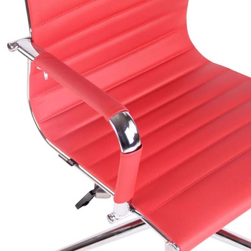 Silla de oficina ZURICH, Respaldo Alto, en Piel color Blanco