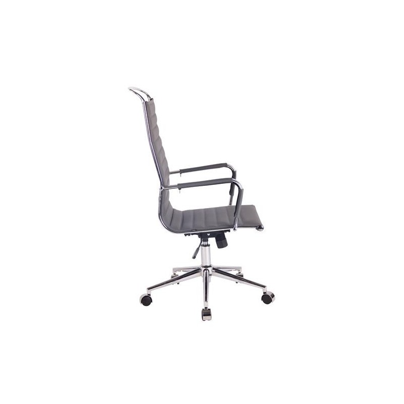 Silla de oficina ZURICH, Respaldo Alto, en Piel color Blanco
