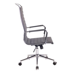 Silla de oficina ZURICH, Respaldo Alto, en Piel color Blanco