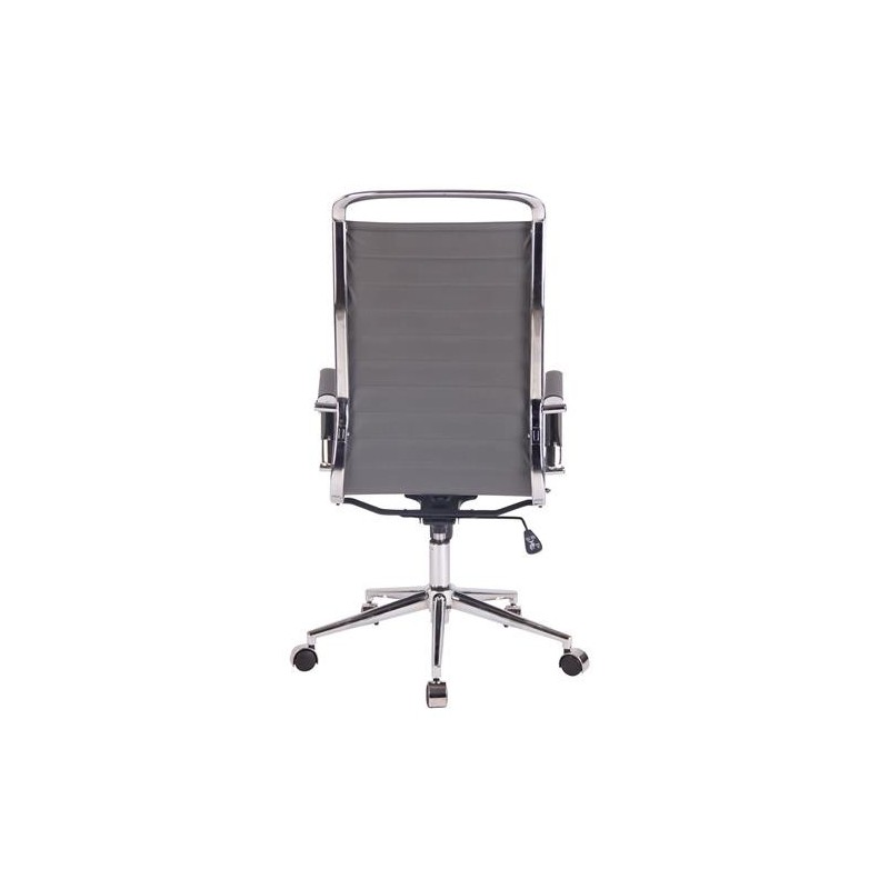 Silla de oficina ZURICH, Respaldo Alto, en Piel color Blanco