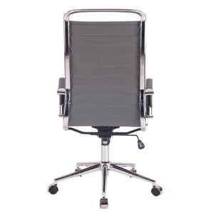 Silla de oficina ZURICH, Respaldo Alto, en Piel color Blanco