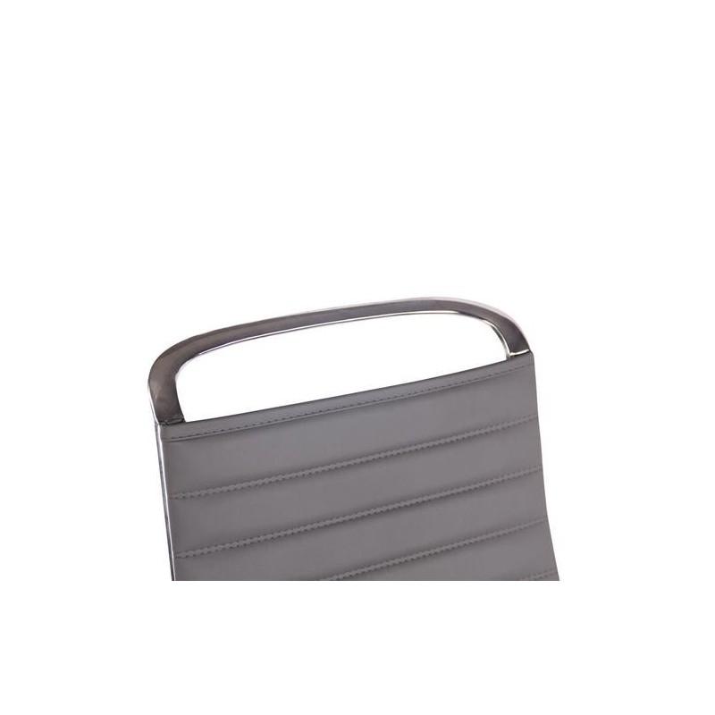 Silla de oficina ZURICH, Respaldo Alto, en Piel color Blanco