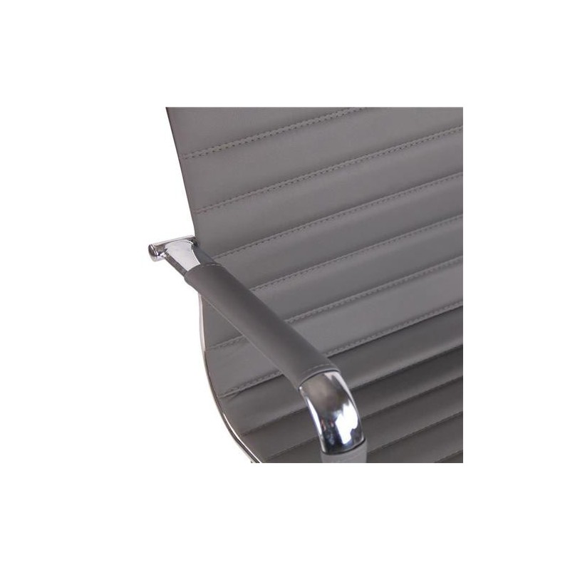 Silla de oficina ZURICH, Respaldo Alto, en Piel color Blanco