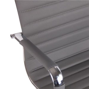 Silla de oficina ZURICH, Respaldo Alto, en Piel color Blanco