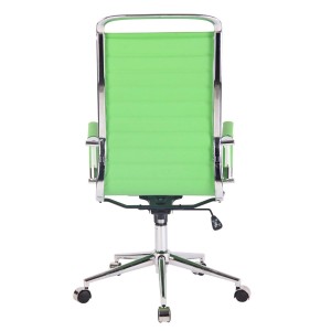 Silla de oficina ZURICH, Respaldo Alto, en Piel color Blanco