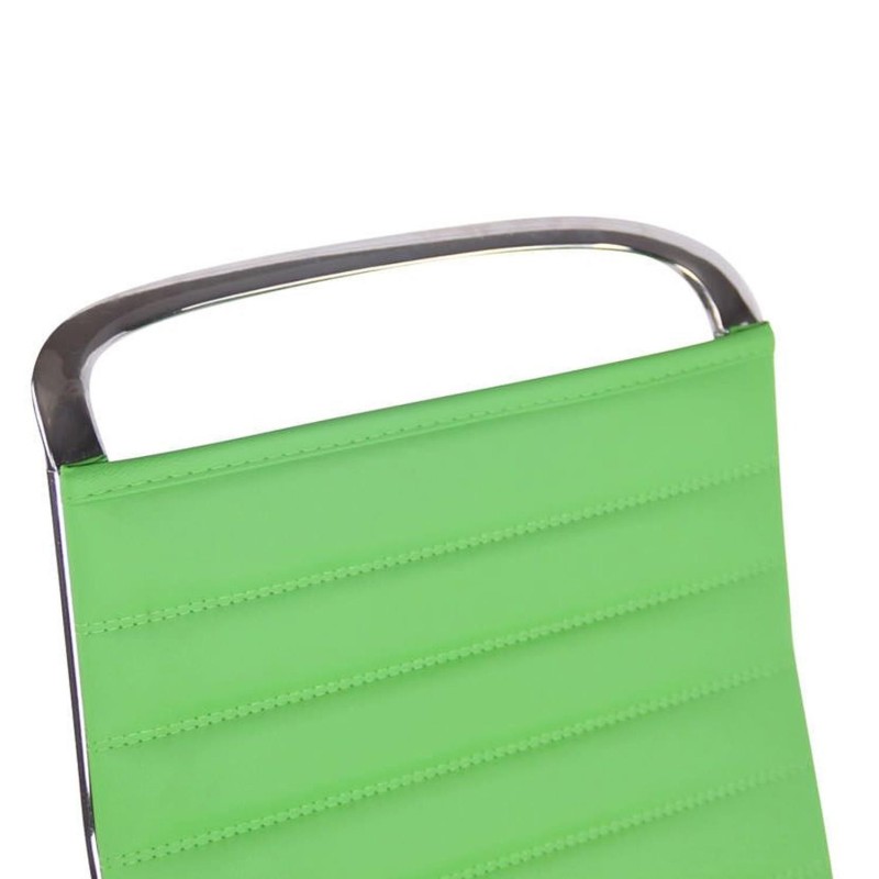 Silla de oficina ZURICH, Respaldo Alto, en Piel color Blanco