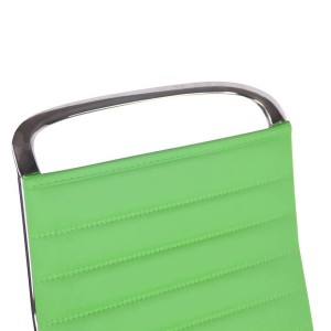 Silla de oficina ZURICH, Respaldo Alto, en Piel color Blanco