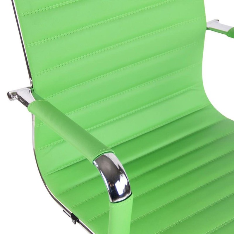 Silla de oficina ZURICH, Respaldo Alto, en Piel color Blanco
