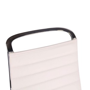 Silla de oficina ZURICH, Respaldo Alto, en Piel color Blanco