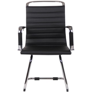 Silla de Confidente ZURICH V en Piel color Negro 2