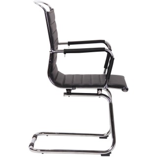 Silla de Confidente ZURICH V en Piel color Negro 2