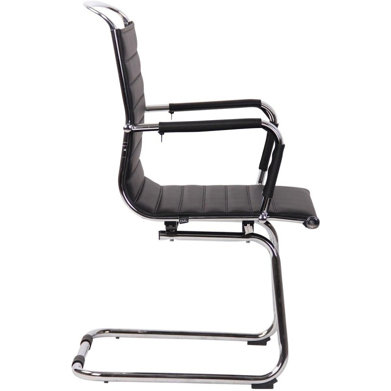 Silla de Confidente ZURICH V en Piel color Negro