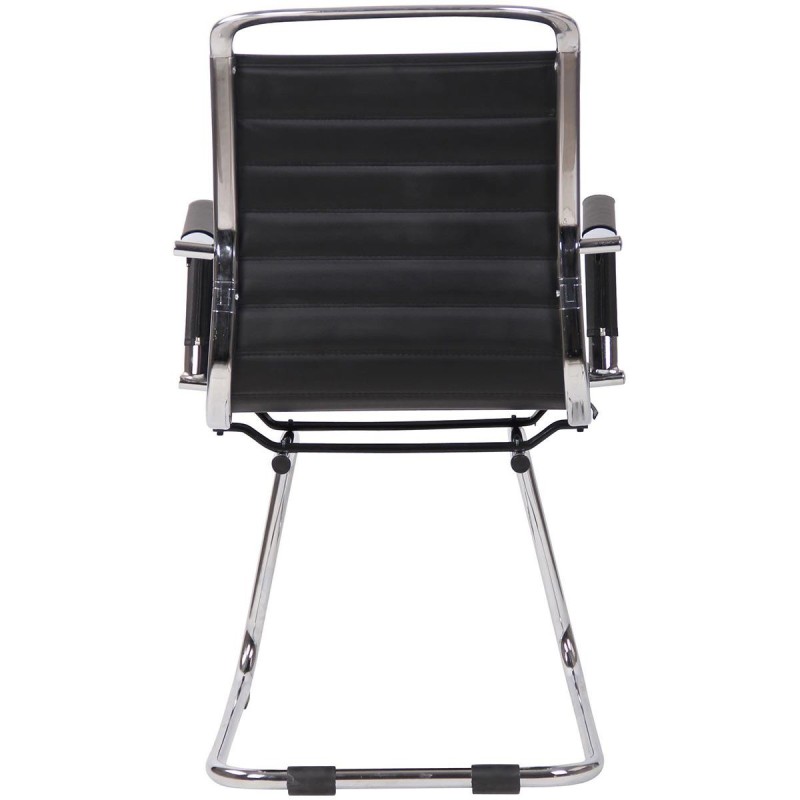 Silla de Confidente ZURICH V en Piel color Negro