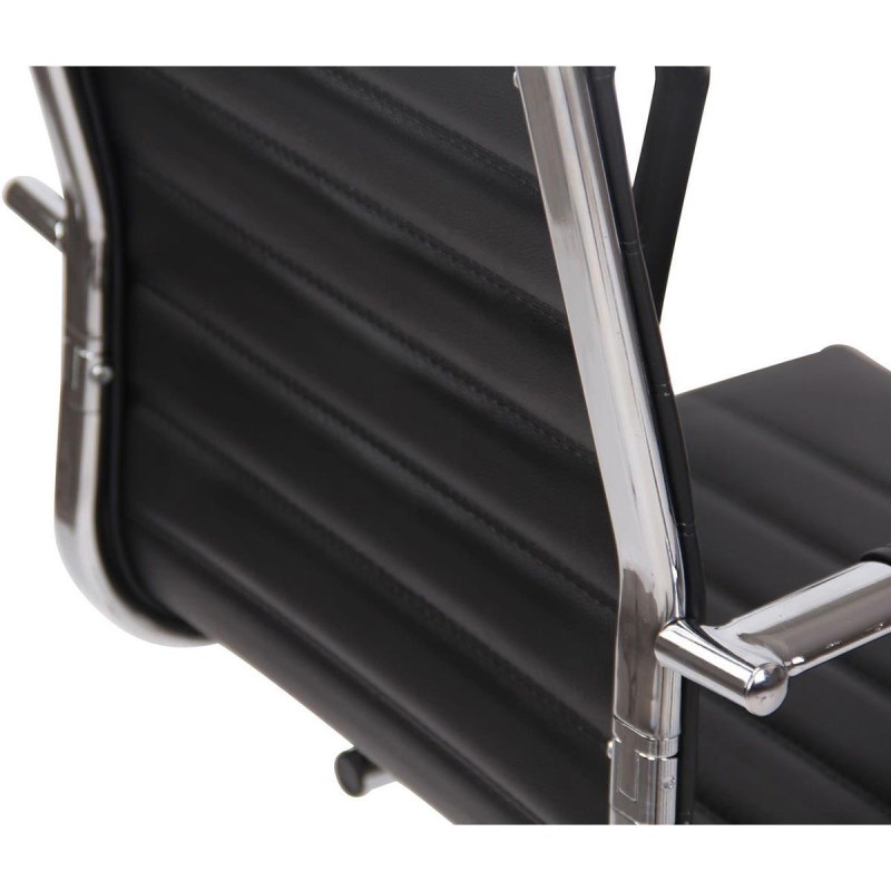 Silla de Confidente ZURICH V en Piel color Negro