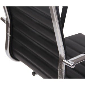 Silla de Confidente ZURICH V en Piel color Negro