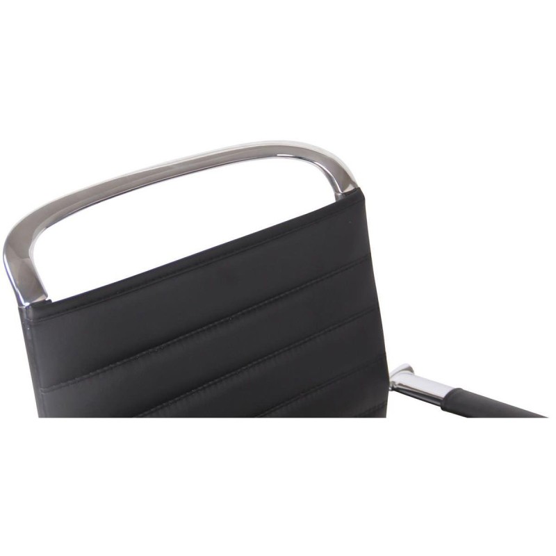 Silla de Confidente ZURICH V en Piel color Negro