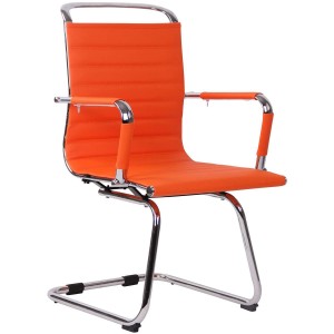 Silla de Confidente ZURICH V en Piel color Negro