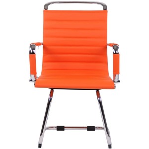 Silla de Confidente ZURICH V en Piel color Negro