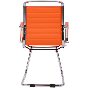 Silla de Confidente ZURICH V en Piel color Negro