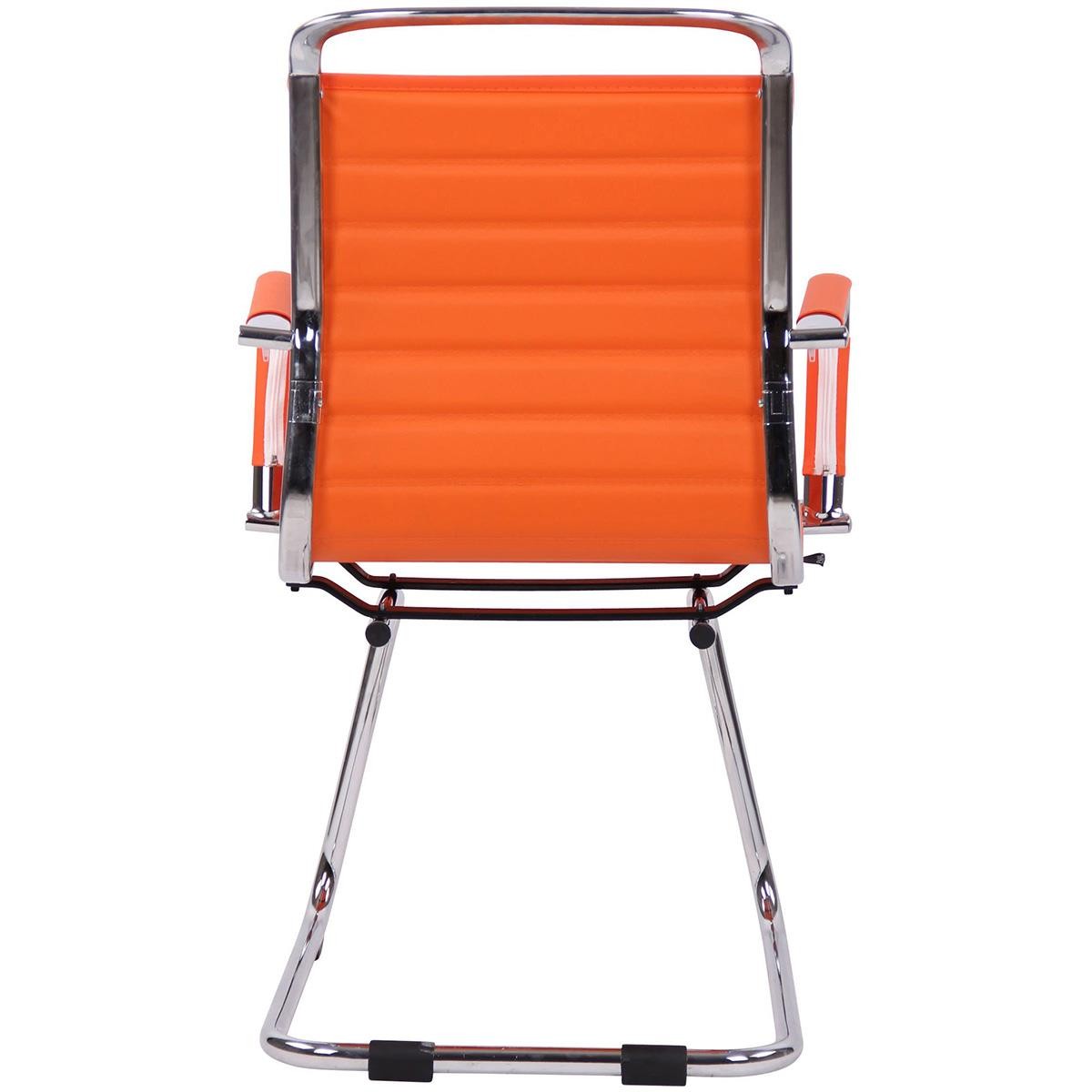 Silla de Confidente ZURICH V, Diseño Elegante, Estructura Metálica, en Piel color Negro