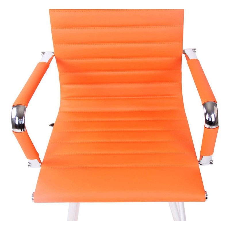 Silla de Confidente ZURICH V en Piel color Negro