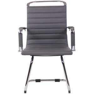 Silla de Confidente ZURICH V en Piel color Negro