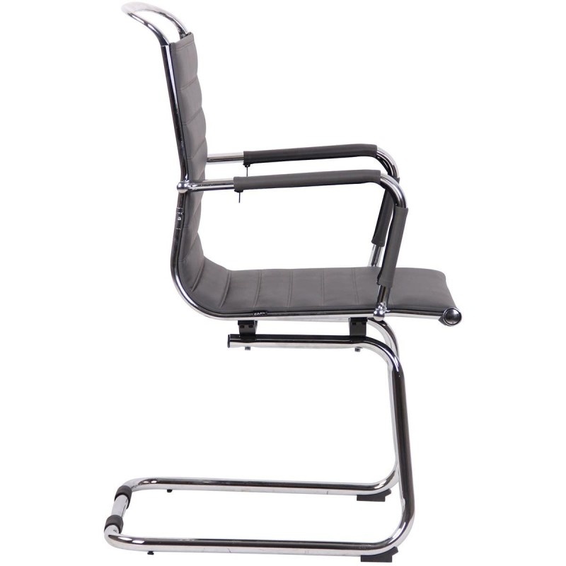 Silla de Confidente ZURICH V en Piel color Negro