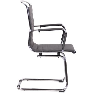 Silla de Confidente ZURICH V en Piel color Negro