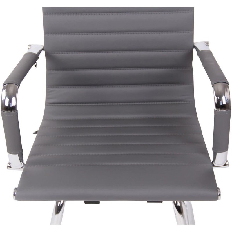 Silla de Confidente ZURICH V en Piel color Negro