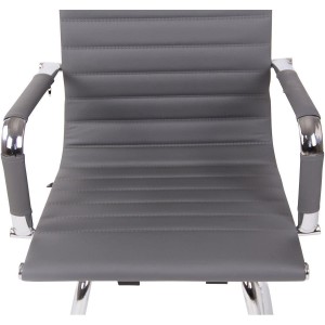 Silla de Confidente ZURICH V en Piel color Negro