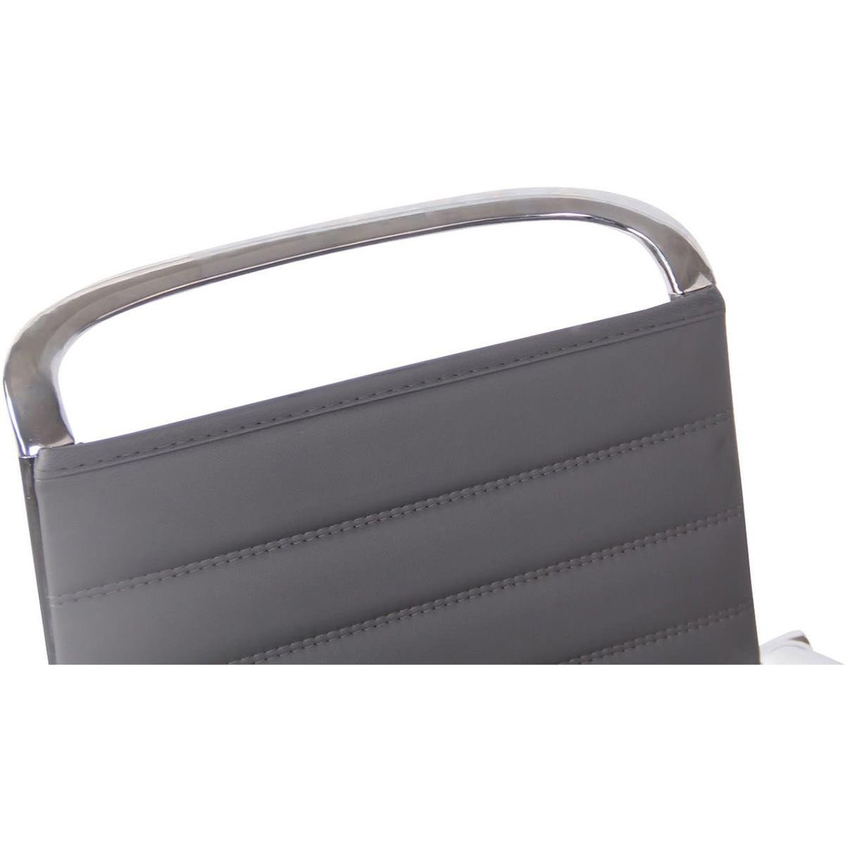 Silla de Confidente ZURICH V, Diseño Elegante, Estructura Metálica, en Piel color Negro