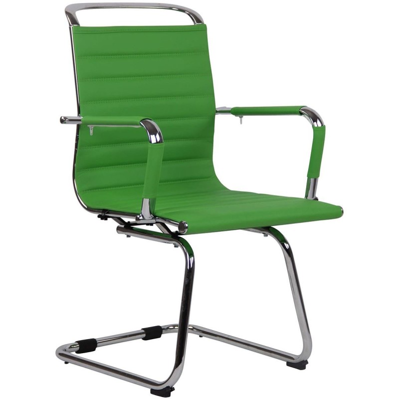 Silla de Confidente ZURICH V en Piel color Negro