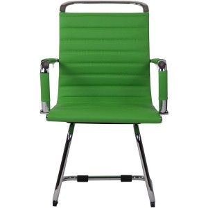 Silla de Confidente ZURICH V en Piel color Negro