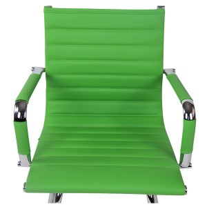 Silla de Confidente ZURICH V en Piel color Negro