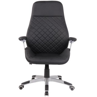 Sillón de oficina DRESDE, en piel color negro 2
