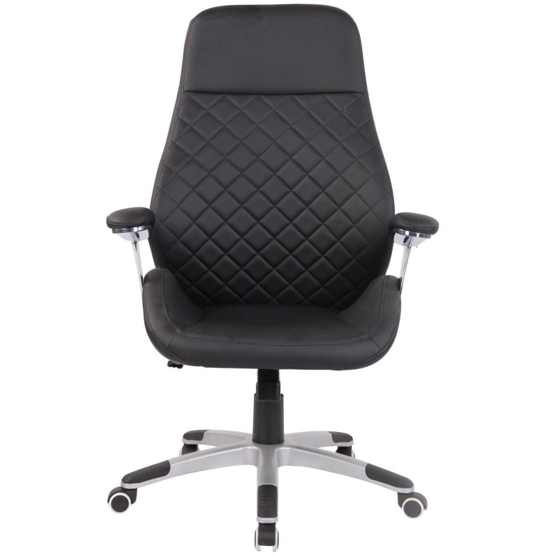 Sillón de oficina DRESDE, en piel color negro