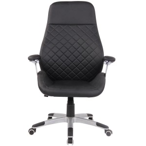 Sillón de oficina DRESDE, en piel color negro